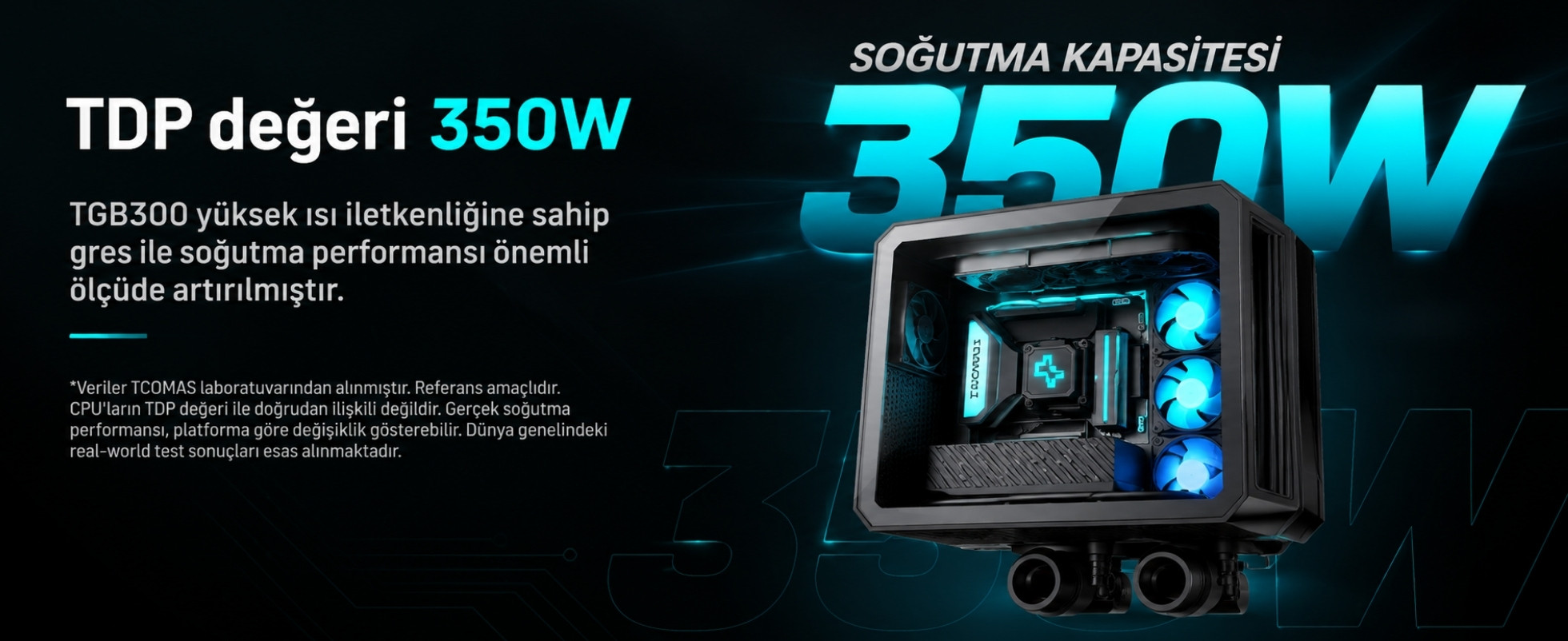 TCOMAS Cube 360mm AM5/LGA1851 Uyumlu Siyah Sıvı Soğutucu
