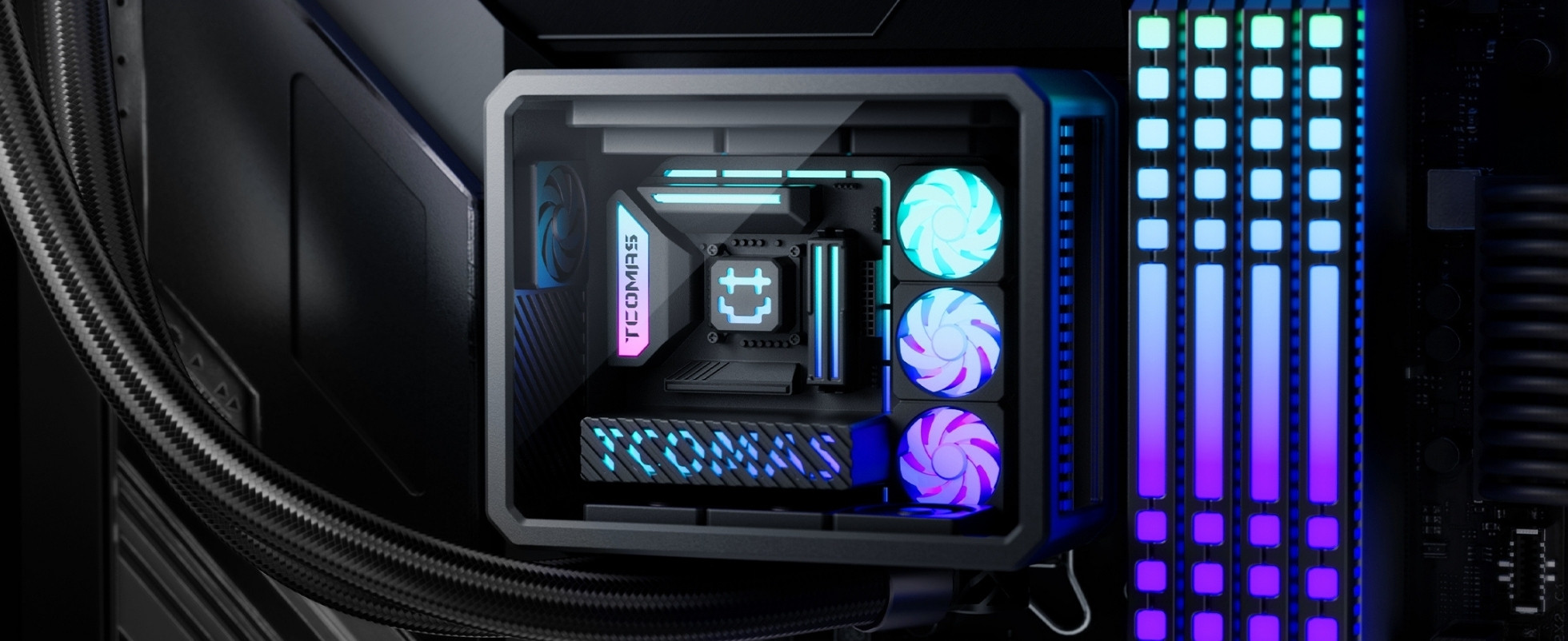 TCOMAS Cube 360mm AM5/LGA1851 Uyumlu Beyaz Sıvı Soğutucu