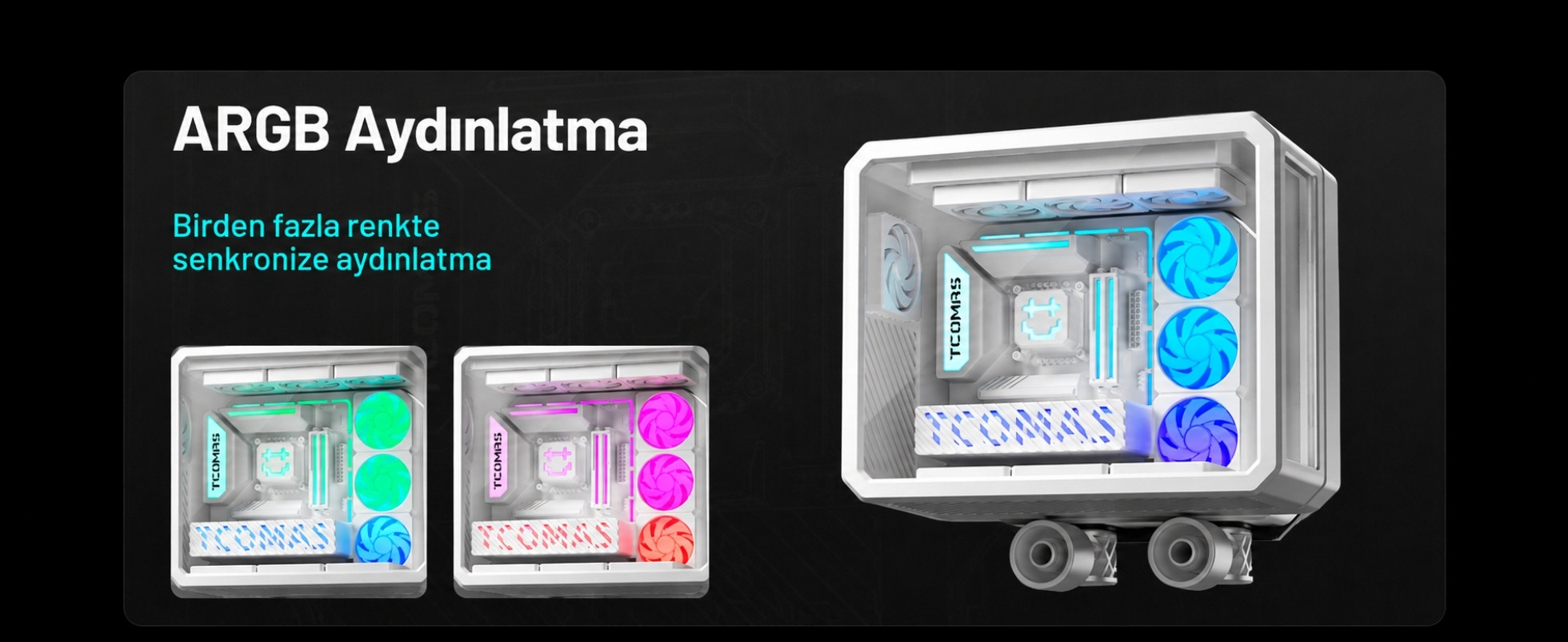 TCOMAS Cube 360mm AM5/LGA1851 Uyumlu Beyaz Sıvı Soğutucu