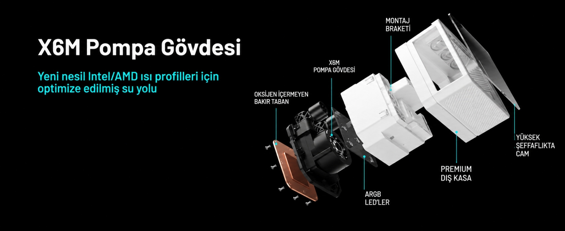 TCOMAS Cube 360mm AM5/LGA1851 Uyumlu Beyaz Sıvı Soğutucu