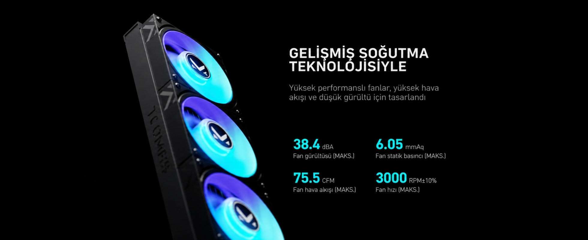 TCOMAS Exit D3 360mm AM5/LGA1851 Uyumlu Siyah Sıvı Soğutucu