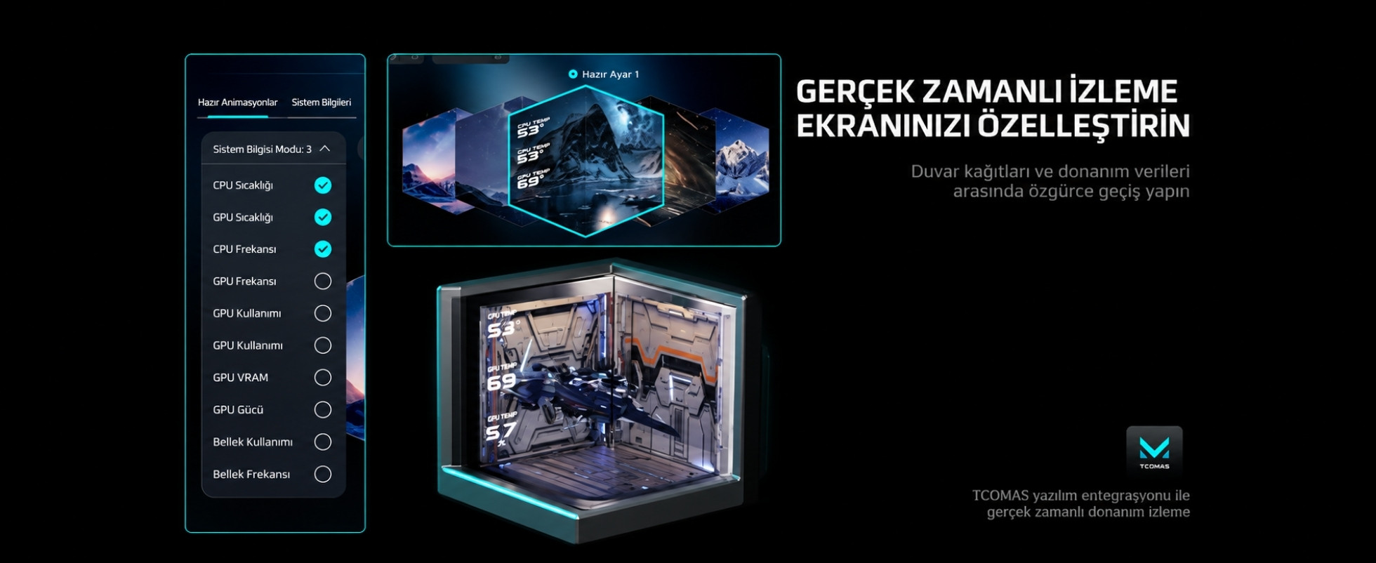 TCOMAS Exit D3 360mm AM5/LGA1851 Uyumlu Siyah Sıvı Soğutucu