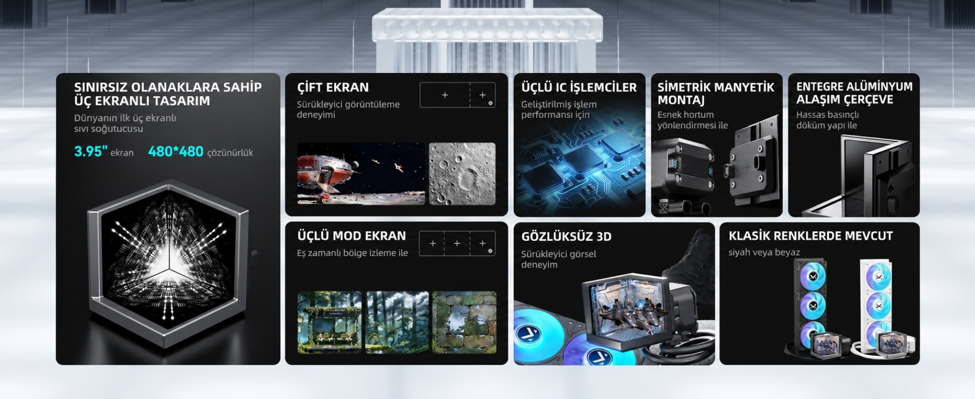 TCOMAS Exit D3 360mm AM5/LGA1851 Uyumlu Siyah Sıvı Soğutucu