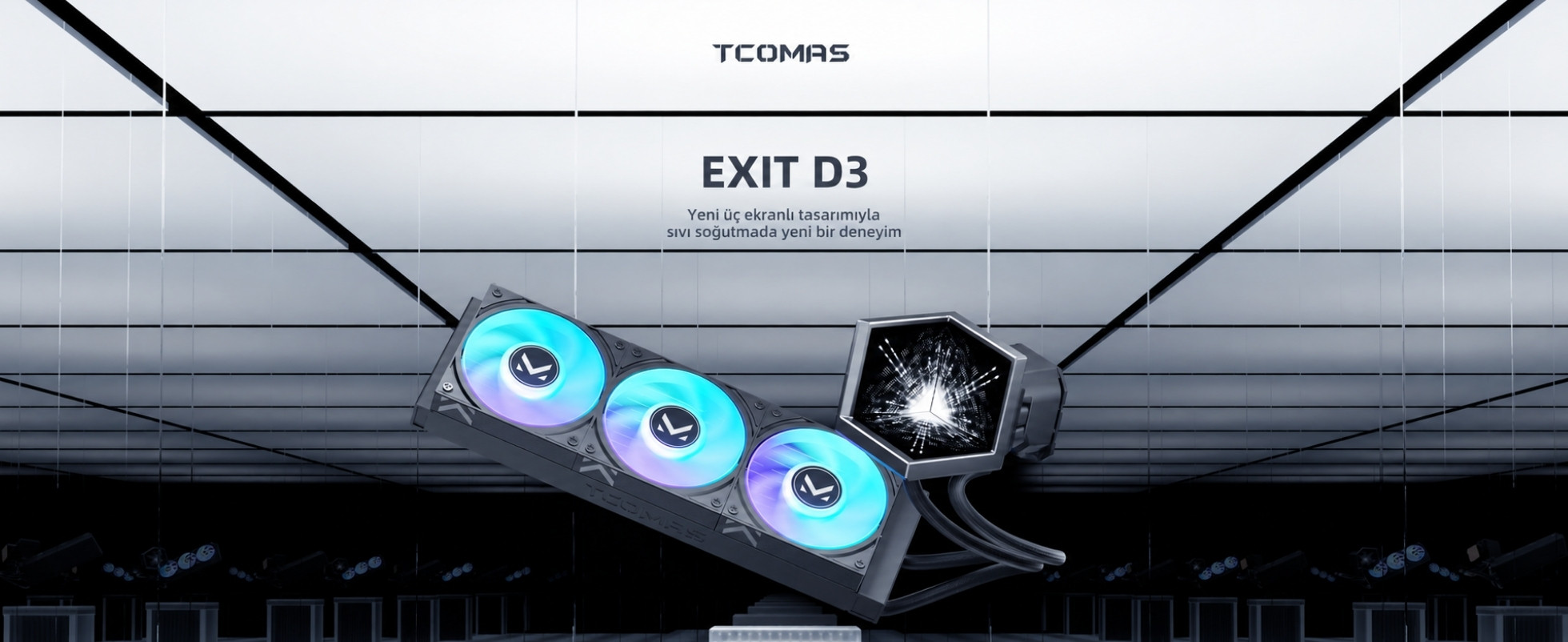 TCOMAS Exit D3 360mm AM5/LGA1851 Uyumlu Siyah Sıvı Soğutucu