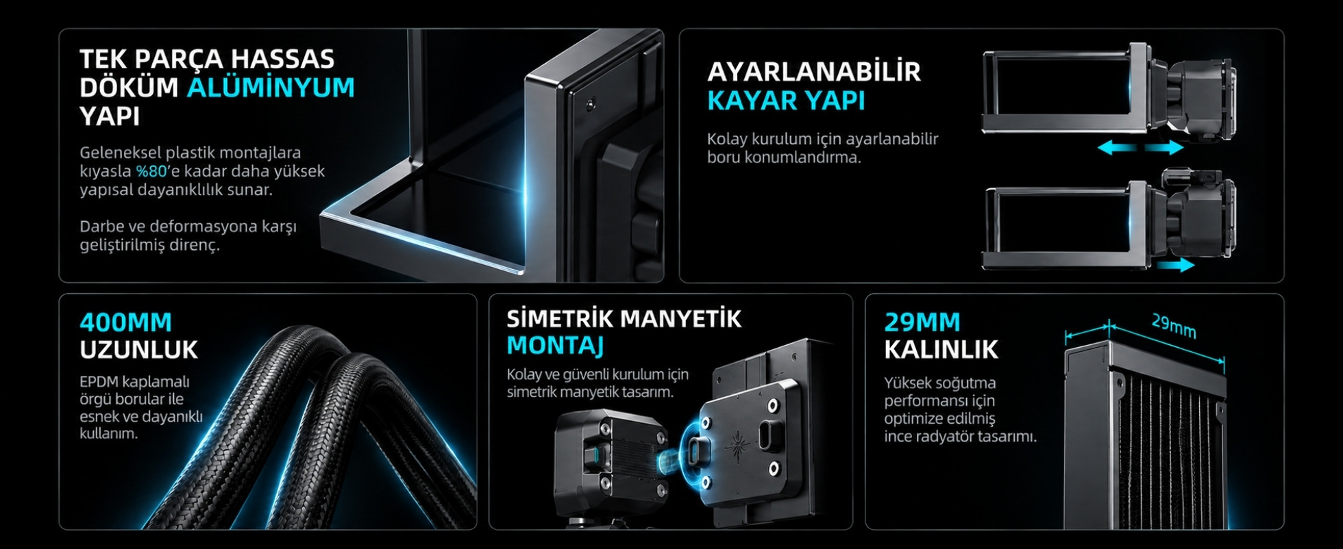 TCOMAS Exit D3 360mm AM5/LGA1851 Uyumlu Beyaz Sıvı Soğutucu