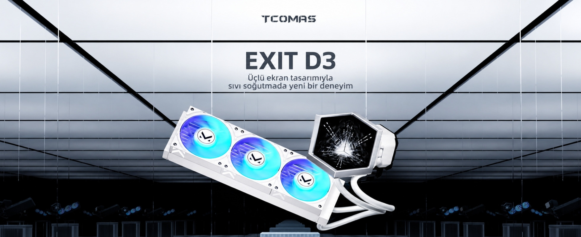 TCOMAS Exit D3 360mm AM5/LGA1851 Uyumlu Beyaz Sıvı Soğutucu