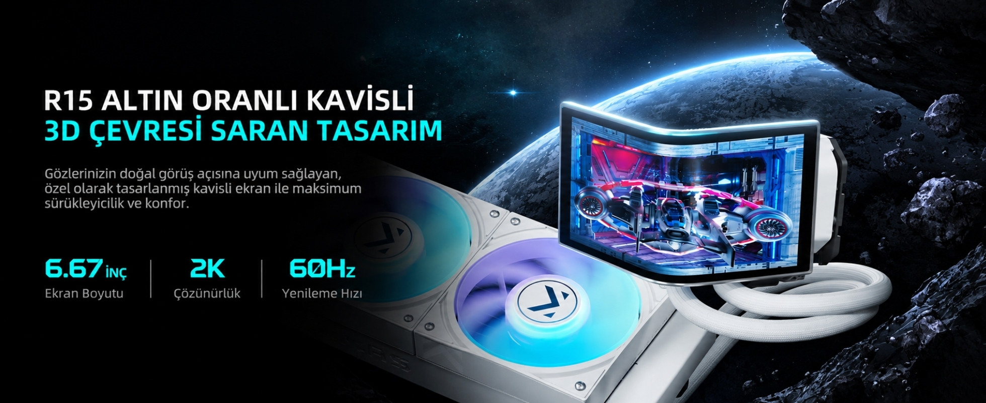 TCOMAS Neox 360mm AM5/LGA1851 Uyumlu Beyaz Sıvı Soğutucu