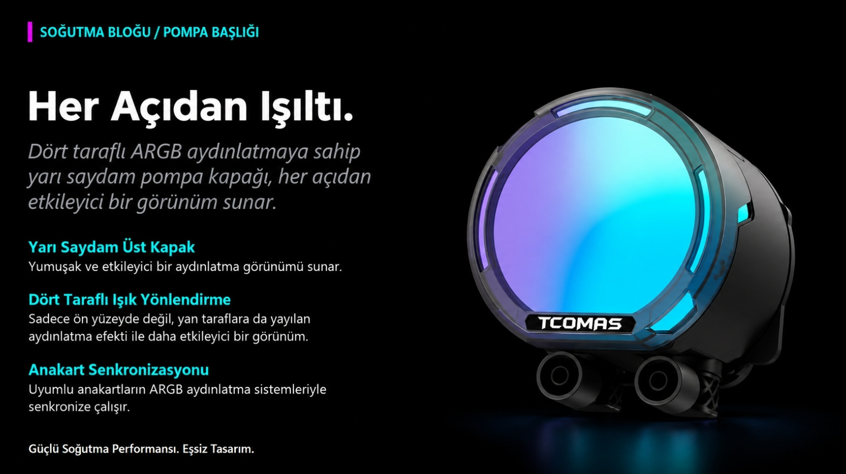 TCOMAS LE100 240mm AM5/LGA1851 Uyumlu Beyaz Sıvı Soğutucu
