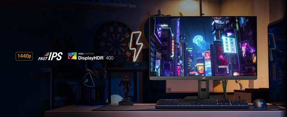 ASUS ROG STRIX XG27ACSR 27″ 220Hz 1ms 2K Adaptive-Sync Pivot Fast IPS QHD Gaming Monitör 