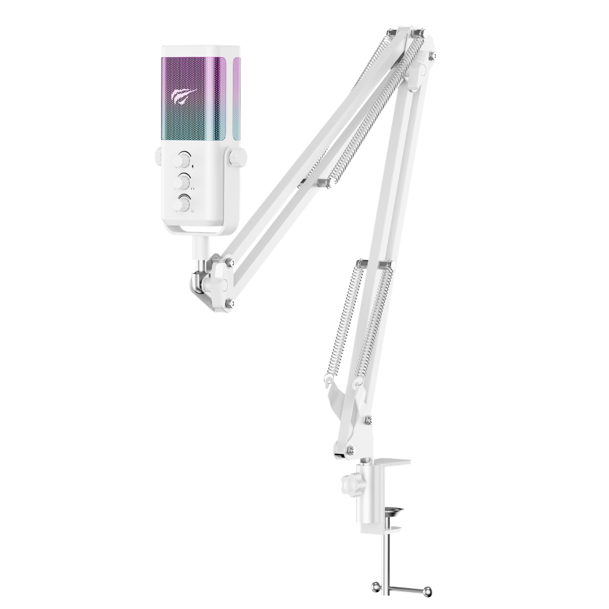 Havit Gamenote GK65 Pro RGB Oyuncu ve Yayıncı Mikrofonu - 192KHz/24Bit Ses Kartlı & Akrobat Kollu Set Siyah