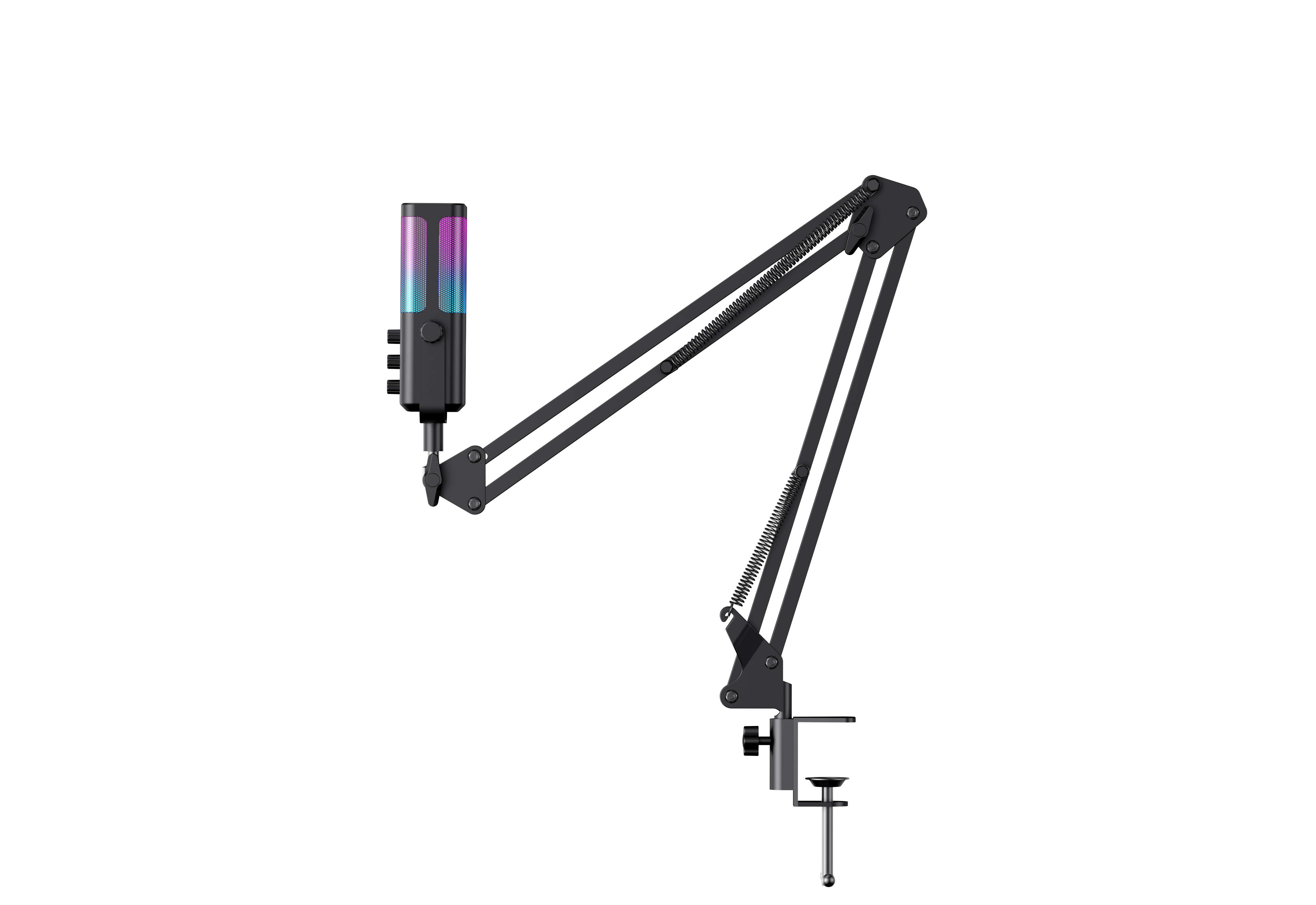 Havit Gamenote GK65 Pro RGB Oyuncu ve Yayıncı Mikrofonu - 192KHz/24Bit Ses Kartlı & Akrobat Kollu Set Siyah