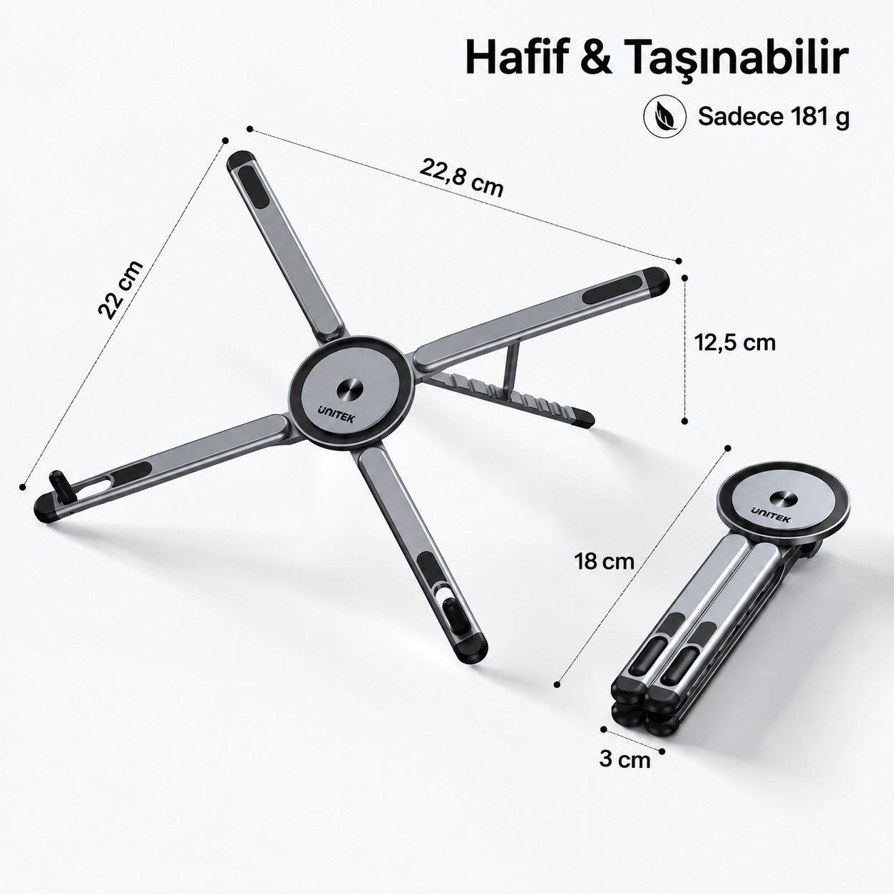 Unitek Taşınabilir Manyetik Stand (OT1121AGY01)