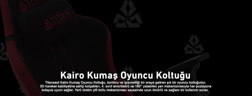 Titanseat Kairo Red Kumaş Oyuncu Koltuğu