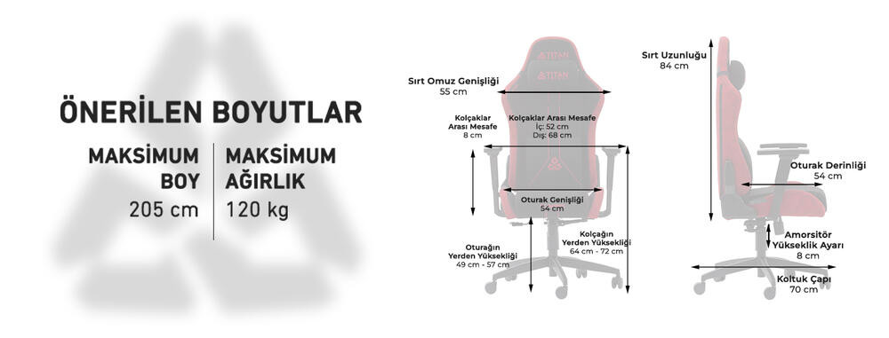 Titanseat Kairo Moonlight Kumaş Oyuncu Koltuğu