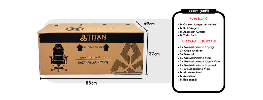 Titanseat Kairo Moonlight Kumaş Oyuncu Koltuğu