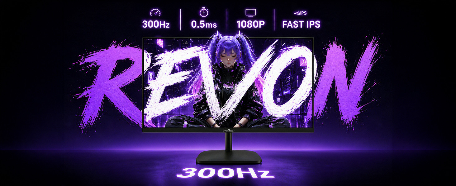 James Donkey Revon R60 24″ 300Hz 0.5Ms Fast IPS Gaming Monitör (Ölü Pikselde Anında Değişim)