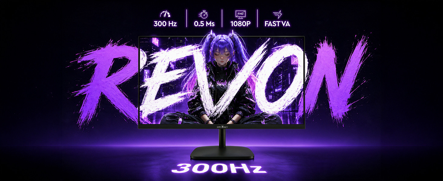 James Donkey Revon R50 24″ 300Hz 0.5Ms Fast VA Gaming Monitör (Ölü Pikselde Anında Değişim)