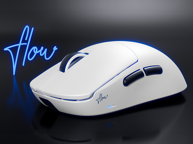 GamePower Flow PAW3315 16.000DPI Mekanik Switch Kablosuz Beyaz Gaming Mouse (Grip Tape ve Skatez Hediyeli)