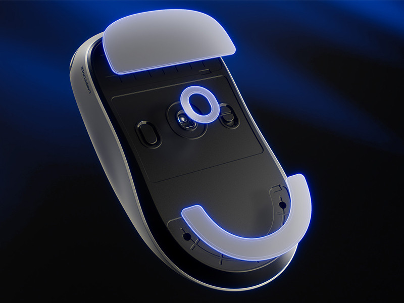 GamePower Flow PAW3315 16.000DPI Mekanik Switch Kablosuz Beyaz Gaming Mouse (Grip Tape ve Skatez Hediyeli)