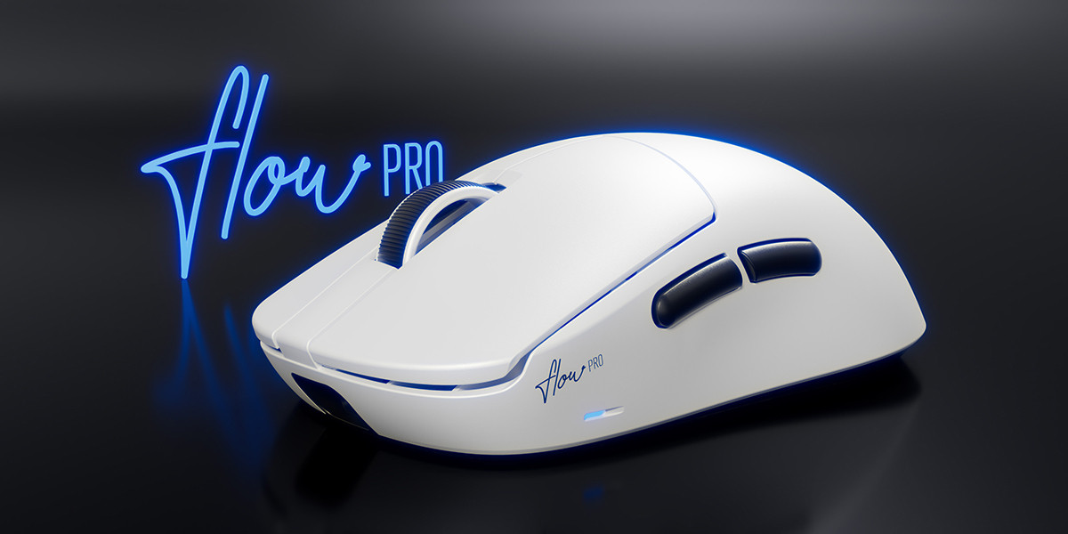 GamePower Flow Pro 8K PAW3395 26.000DPI Optik Switch Kablosuz Beyaz Gaming Mouse (Grip Tape ve Skatez Hediyeli)