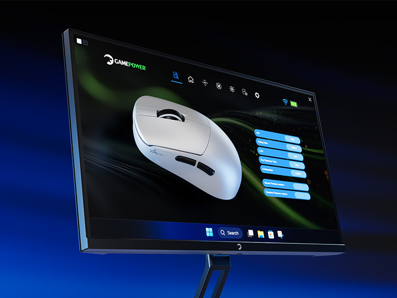 GamePower Flow Pro 8K PAW3395 26.000DPI Optik Switch Kablosuz Beyaz Gaming Mouse (Grip Tape ve Skatez Hediyeli)