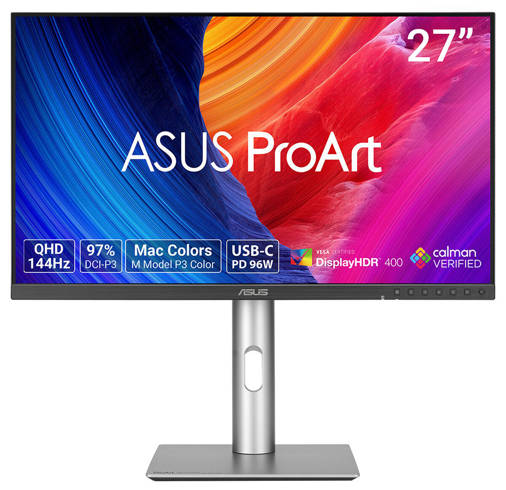 ASUS ProArt PA278CGRV 27″ 144Hz 5ms Dahili Hoparlör Pivot VESA DisplayHDR 400 QHD IPS Monitör