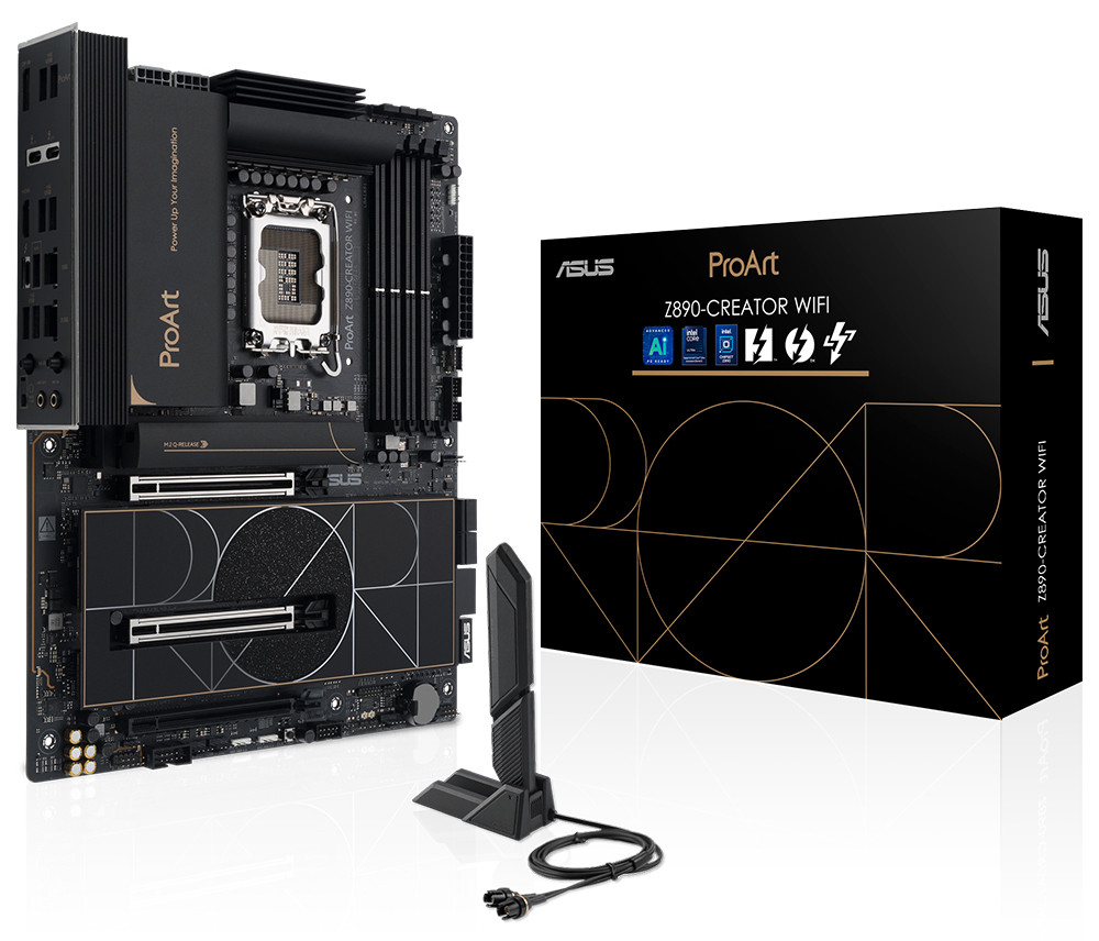 ASUS PROART Z890-CREATOR WIFI  Intel LGA1851 Z890 DDR5 9066+MHz(OC) ATX Gaming Anakart