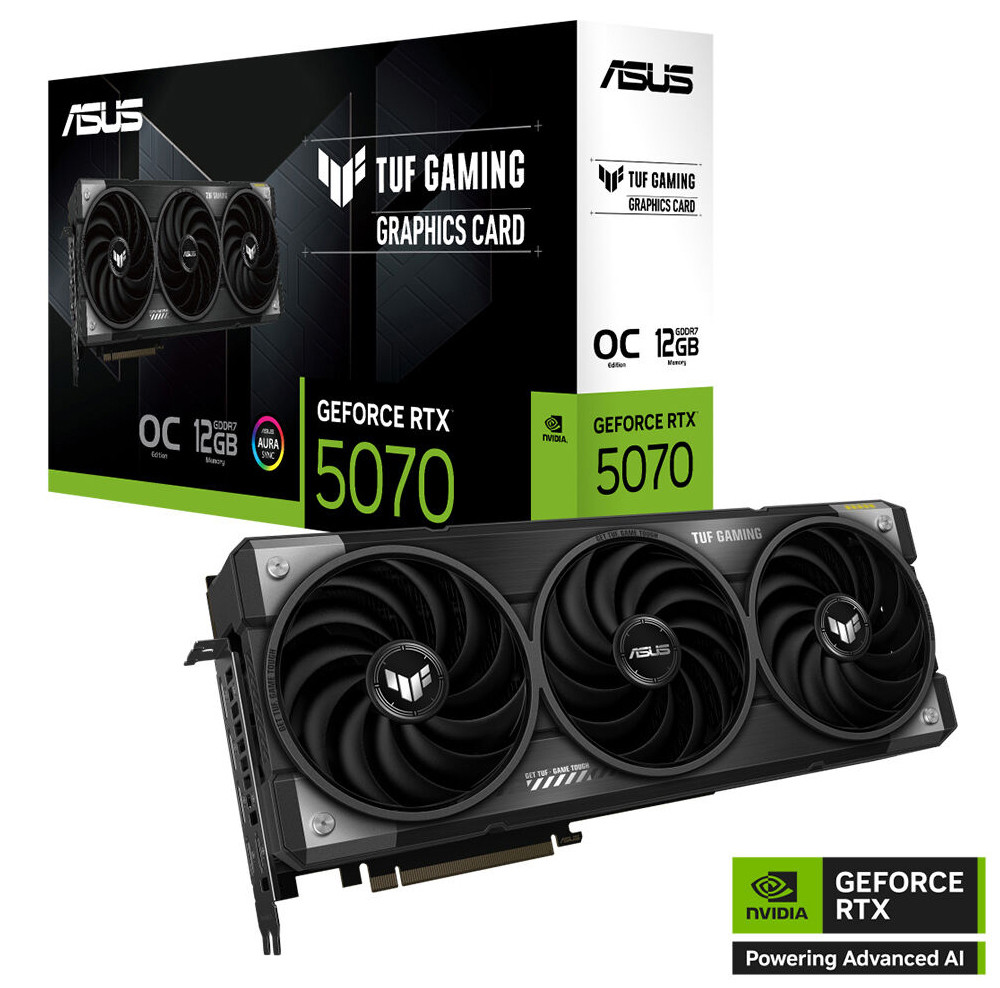 ASUS TUF Gaming GeForce RTX 5070 12GB TUF-RTX5070-O12G-GAMING GDDR7 OC Edition 192Bit Gaming Ekran Kartı