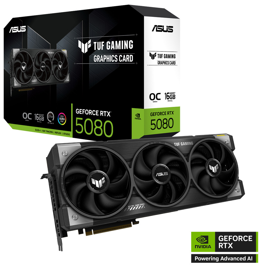 ASUS TUF GeForce RTX 5080 TUF-RTX5080-O16G-GAMING 16GB GDDR7 256 Bit OC Edition Gaming Ekran Kartı