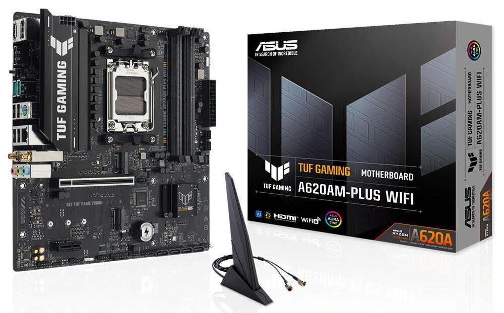 ASUS TUF GAMING A620AM-PLUS WIFI AM5 DDR5 7600+(OC)MHz mATX Gaming Anakart