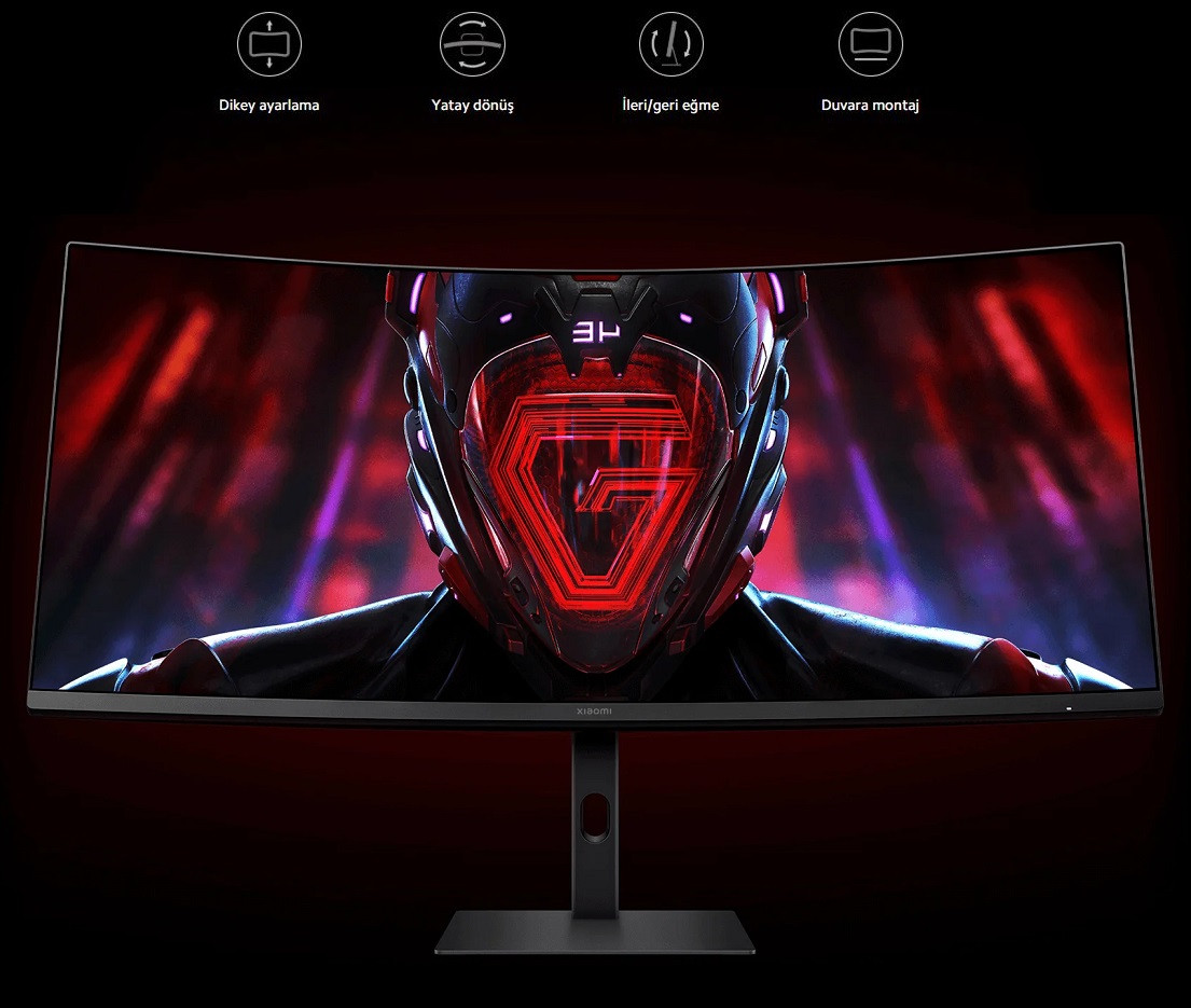 Xiaomi G34WQ 34″ 180Hz 1ms FreeSync Premium 1500R Curved UWQHD VA Gaming Monitör