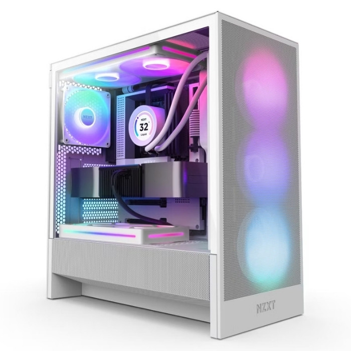 NZXT H Series H5 Flow RGB CC-H52FW-R1 Beyaz ATX Mid Tower Gaming Kasa