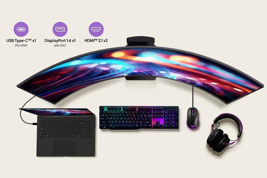 LG UltraGear 45GX90SB-B 45″ 240Hz 0.03ms G-Sync FreeSync Premium Pro 800R Curved WQHD OLED Akıllı Gaming (Oyuncu) Monitör