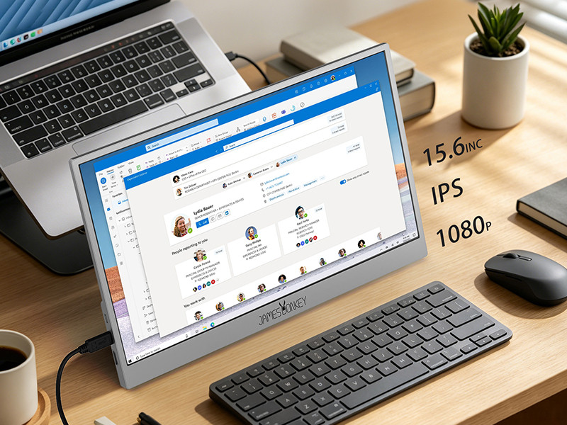 James Donkey JDP Air 15.6″ 60Hz IPS FHD Type C/HDMI Taşınabilir Monitör (Ölü Pikselde Anında Değişim)
