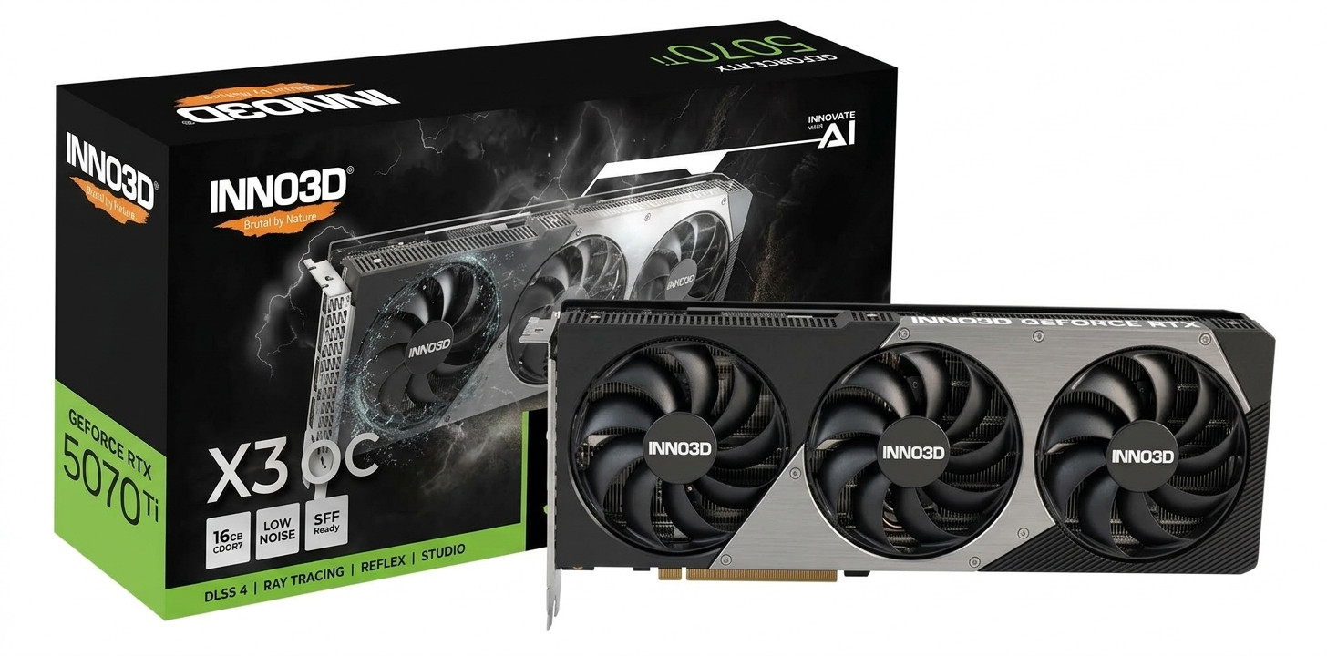 Inno3D RTX 5070 Ti X3 OC 16GB N507T3-16D7X-176068N GDDR7 256Bit Gaming Ekran Kartı