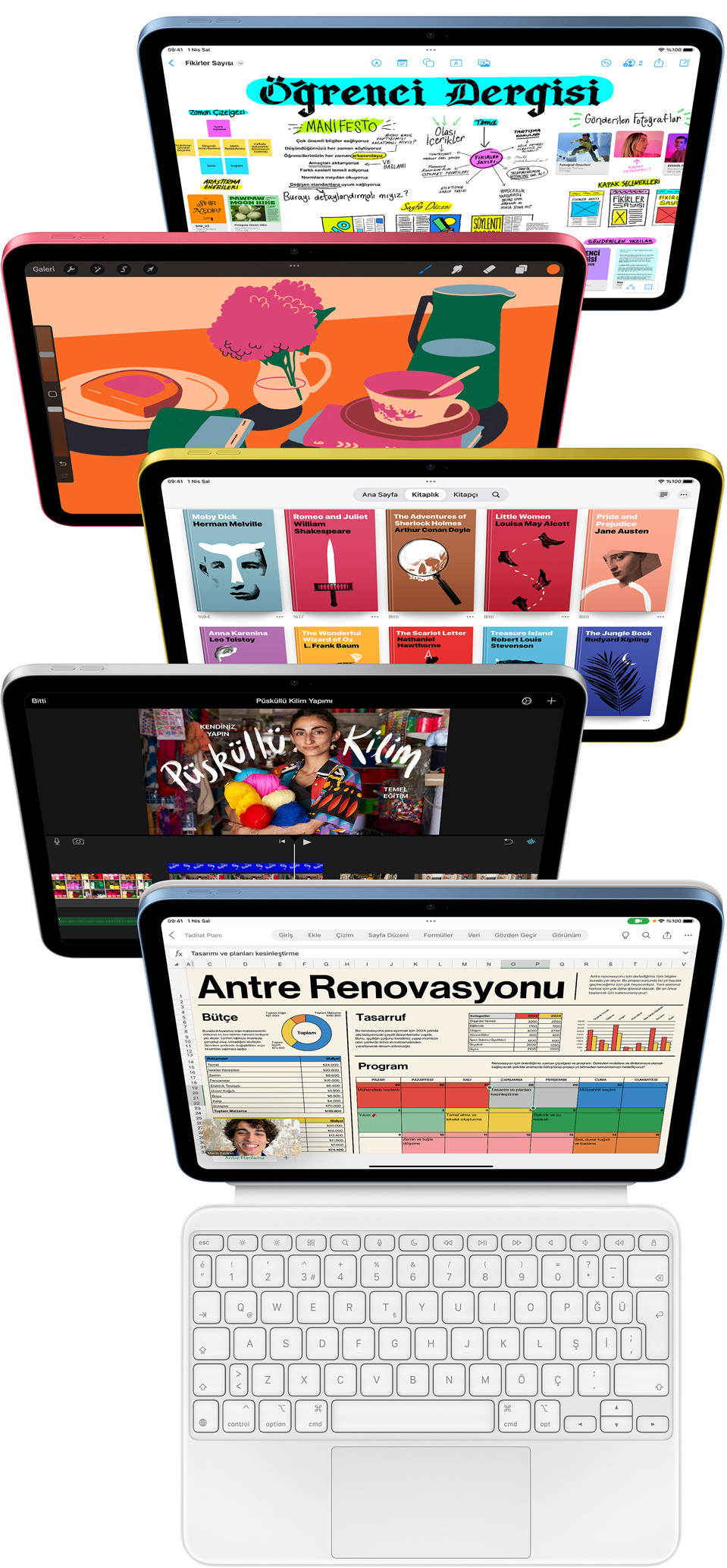 Apple iPad 11. Nesil A16 Wi-Fi 128 GB 11″ MD3Y4TU/A Gümüş Tablet