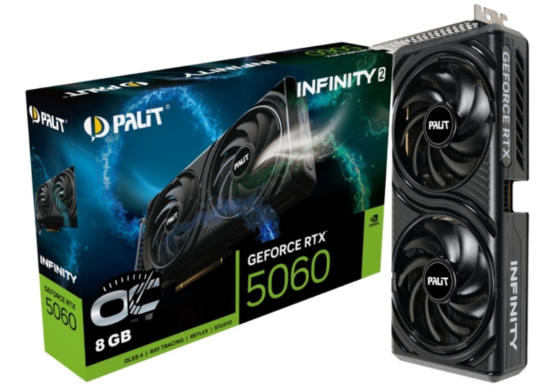 Palit RTX 5060 INFINITY 2 OC 8GB NE75060V19P1-GB2063L GDDR7 128Bit Gaming Ekran Kartı