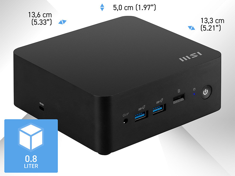 MSI CUBI NUC 1MG-238BEU Core 5 120U Barebone FreeDOS Mini PC