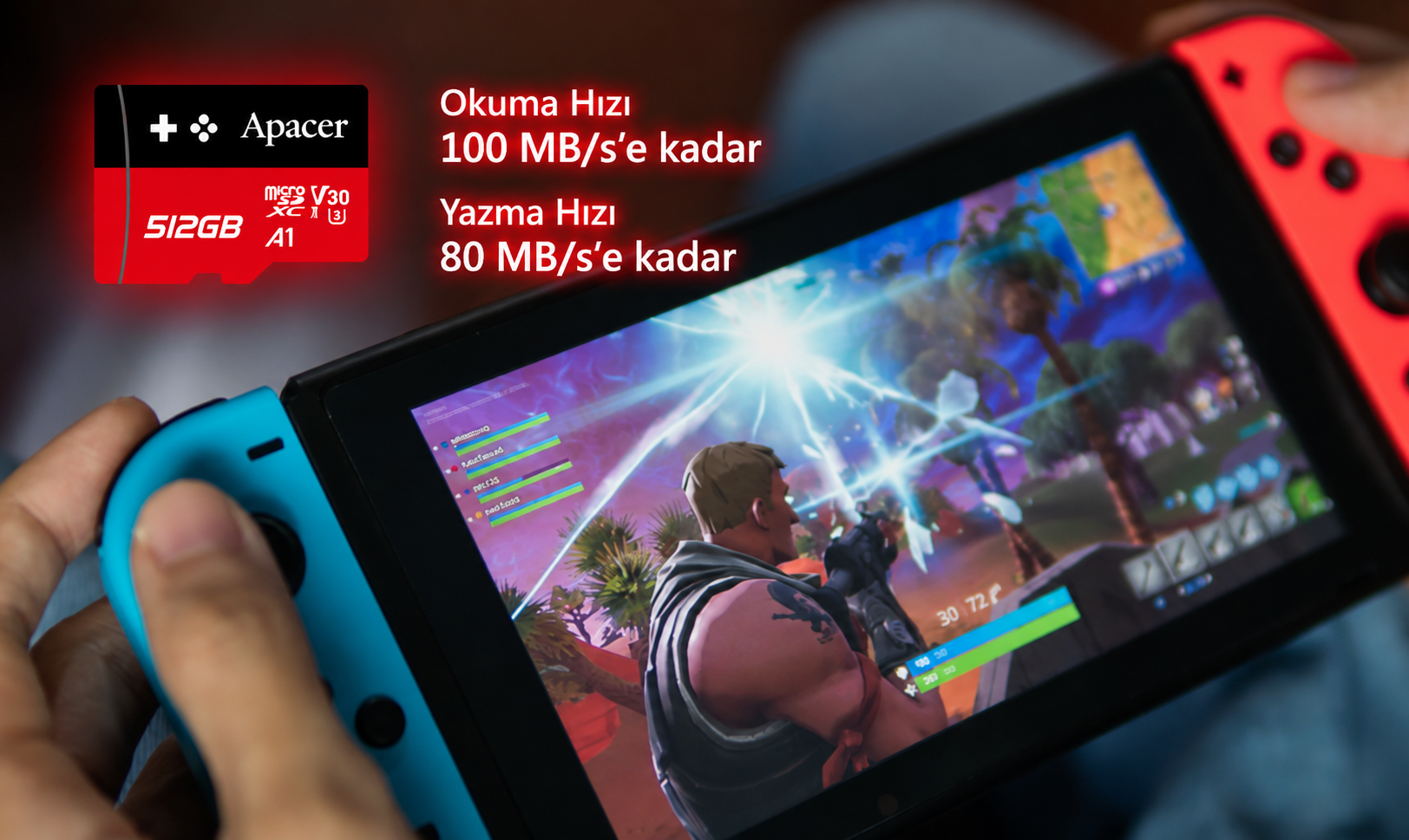 Apacer 256GB MicroSD Gaming Hafıza Kartı