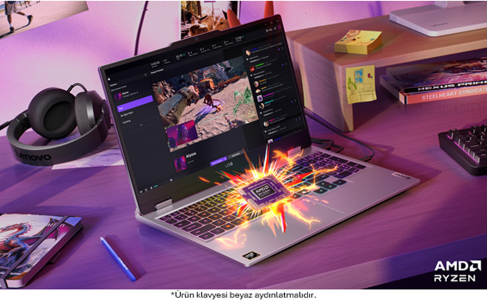 LENOVO LOQ 15AHP10 83JG008VTR RYZEN 7 250 16GB DDR5 512GB SSD RTX5050 8GB 15.6″ FHD 144HZ FREEDOS GAMING NOTEBOOK