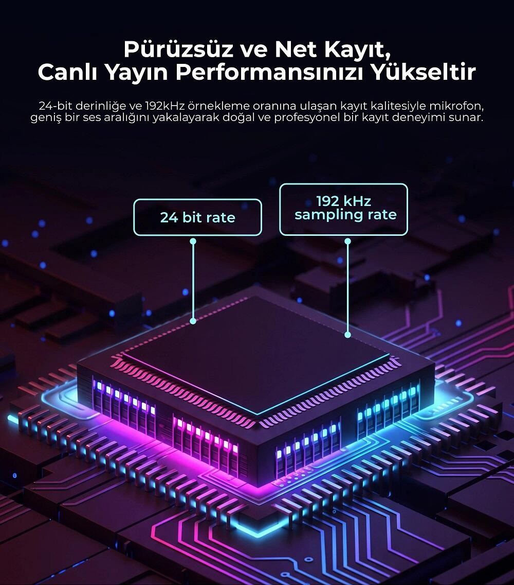 Havit Gamenote GK73 RGB Dinamik Oyuncu Mikrofonu - Type-C XLR 3.5mm Yayıncı Kayıt Mikrofonu (24 Bit / 192 kHz)