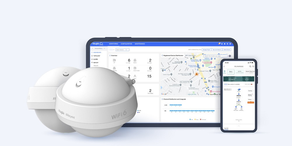 Ruijie Reyee RG-RAP6262 AX3000 2974 Mbps WiFi 6 Dual-Band IP68 Dış Ortam Access Point