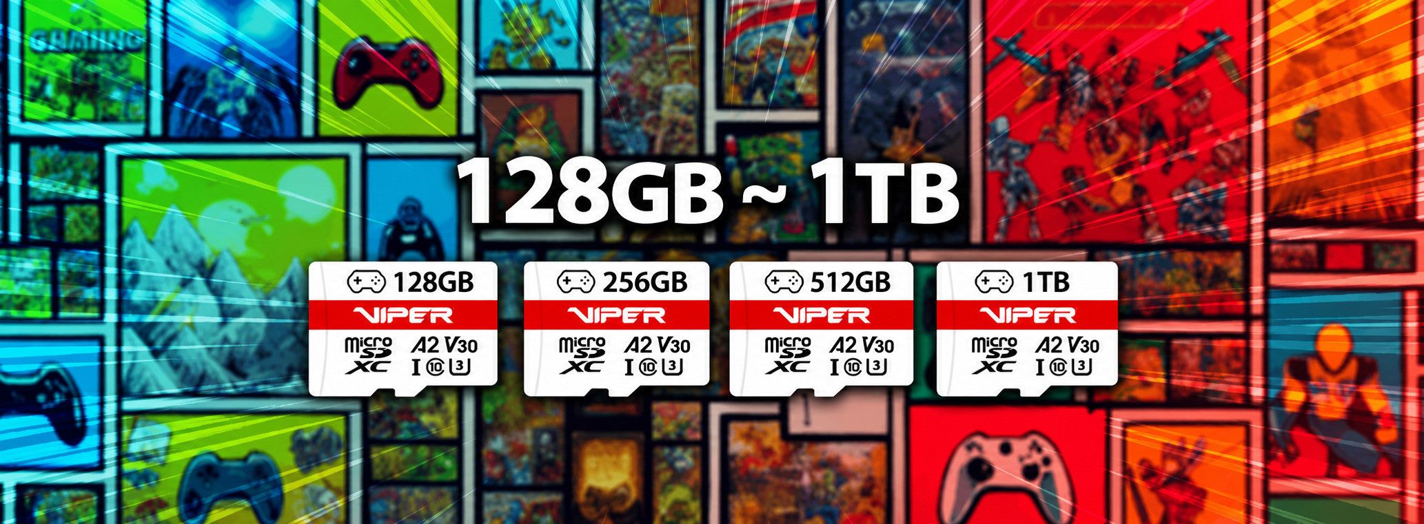 Patriot 1TB Viper Gaming Series U3 V30 A2 100Mb/s Micro SD Hafıza Kartı
