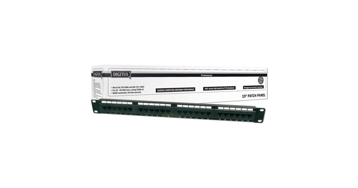 Digitus DN-91624U 19" 24 Port Cat-6 UTP Patch Panel