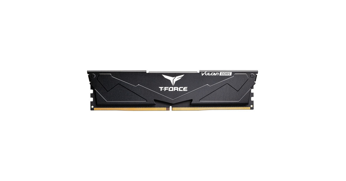 Team T-Force Vulcan 16GB (1x16GB) 6000Mhz DDR5 CL38 Siyah Gaming Ram (FLBD516G6000HC38A01)