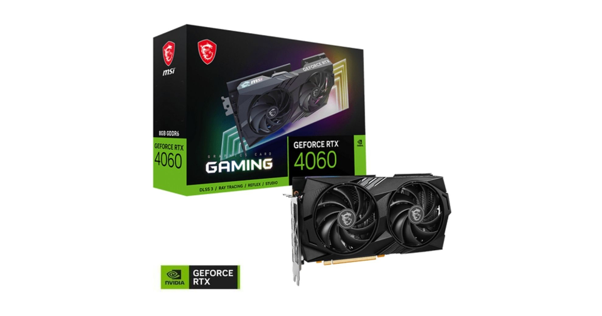 MSI GeForce RTX 4060 GAMING 8G GDDR6 128Bit DX12 DLSS 3 Gaming