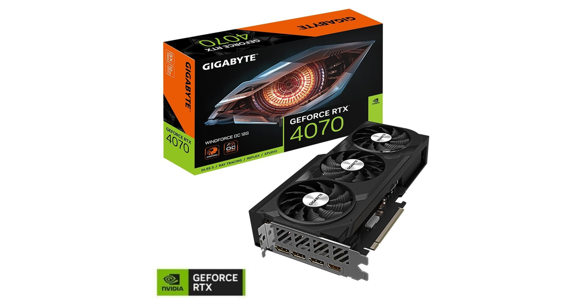 Gigabyte GeForce RTX 4070 Windforce OC GV-N4070WF3OC-12GD 12GB