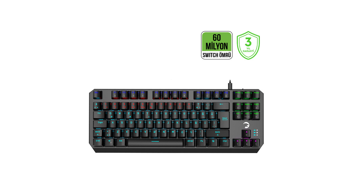 GamePower Overlord 60M Mekanik Kahverengi Switch Türkçe Q 88 Tuş