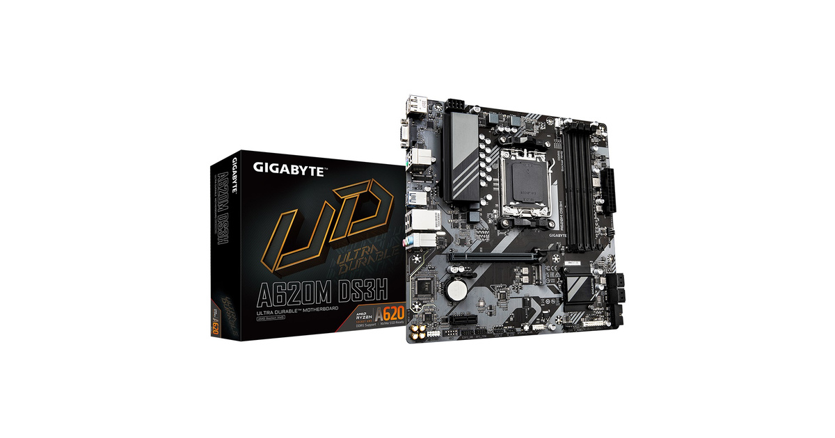 GIGABYTE A620M DS3H 6400MHz(OC) M.2 AM5 AMD A620 DDR5 micro ATX Anakart