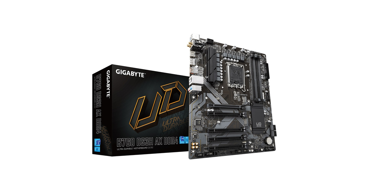 Gigabyte B760-DS3H-AX-DDR4 Intel B760 Soket 1700 DDR4 5333MHz ATX
